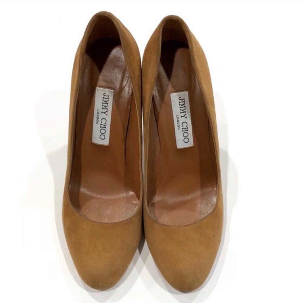 Jimmy Choo Suede with Wood block heels